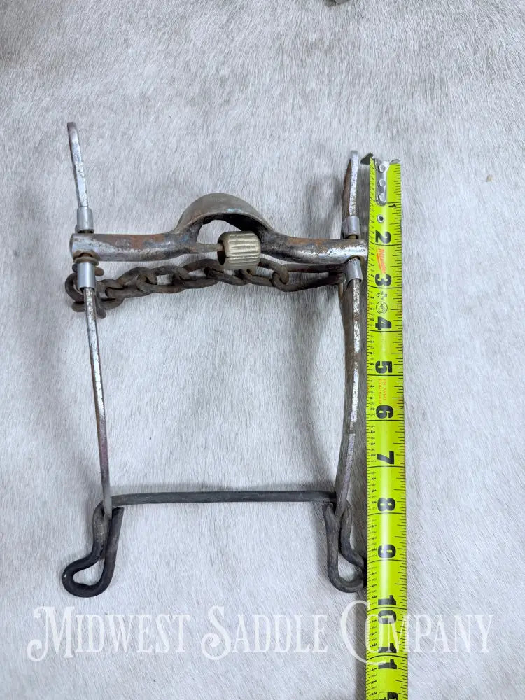 Vintage Copper Hood Port Curb Bit with Brass Cricket Engraved Shanks Bit