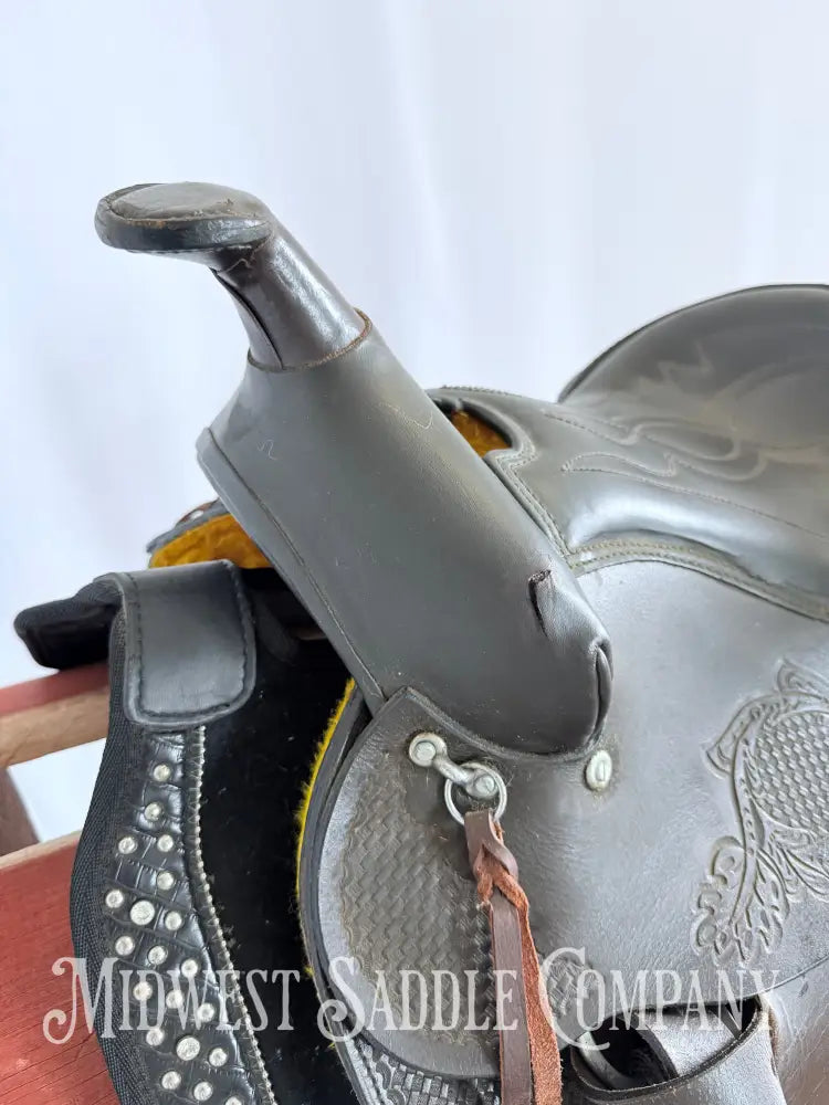 11” Kid’s Western Pony Trail Saddle Leather Tooling Western Saddle