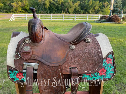 13.5” Martin Cervi Crown C Western Barrel Saddle
