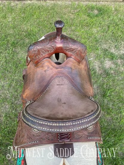 13.5” Martin Cervi Crown C Western Barrel Saddle