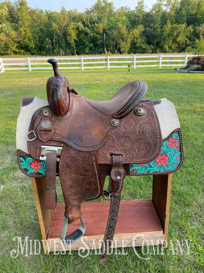 13.5” Martin Cervi Crown C Western Barrel Saddle