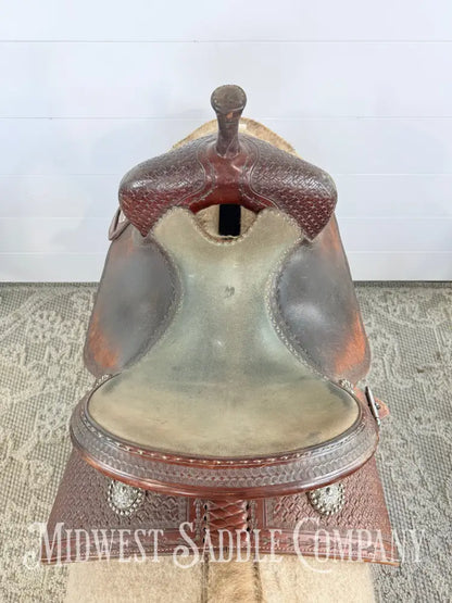 13.5” Martin Saddlery Crown C Barrel Saddle 8” Gullet - Western Saddle