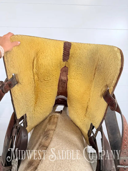 13.5” Martin Saddlery Crown C Barrel Saddle 8” Gullet - Western Saddle