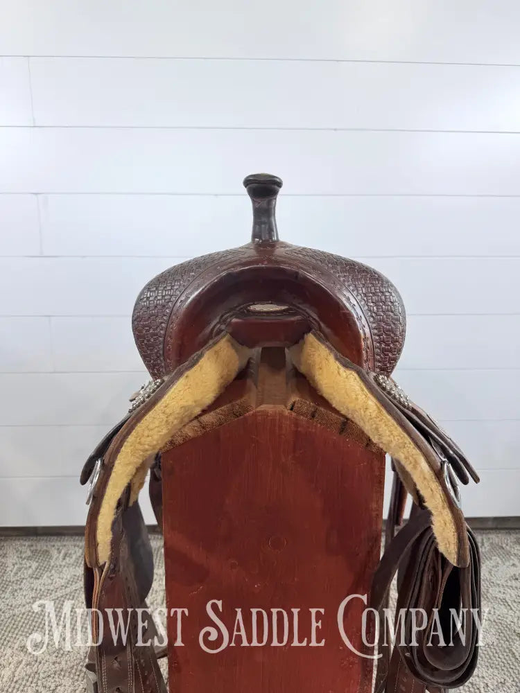 13.5” Martin Saddlery Crown C Barrel Saddle 8” Gullet - Western Saddle