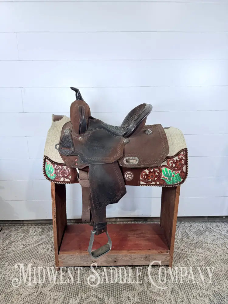 Circle Y High Horse Leona Barrel Saddle 6320 Wide Tree FQHB 7” Gullet