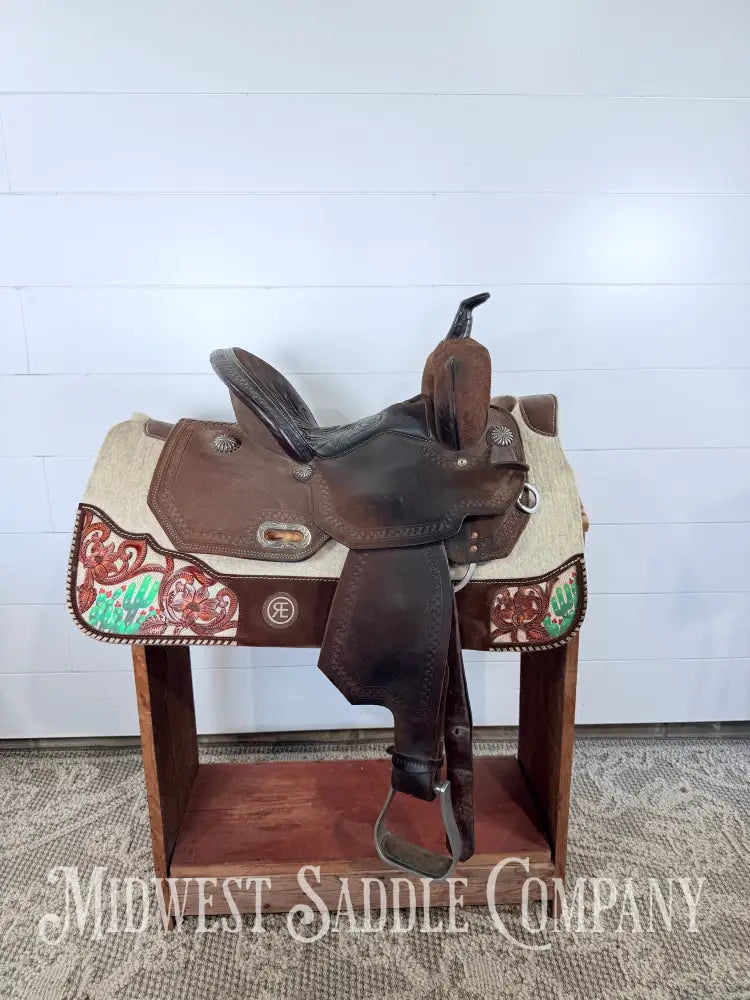 Circle Y High Horse Leona Barrel Saddle 6320 Wide Tree FQHB 7” Gullet