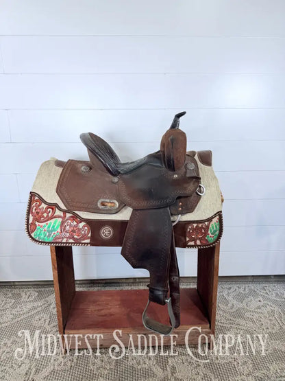 Circle Y High Horse Leona Barrel Saddle 6320 Wide Tree FQHB 7” Gullet