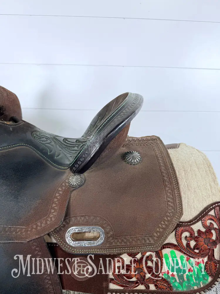 Circle Y High Horse Leona Barrel Saddle 6320 Wide Tree FQHB 7” Gullet