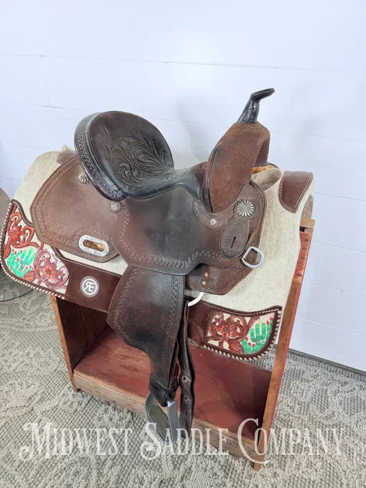 Circle Y High Horse Leona Barrel Saddle 6320 Wide Tree FQHB 7” Gullet