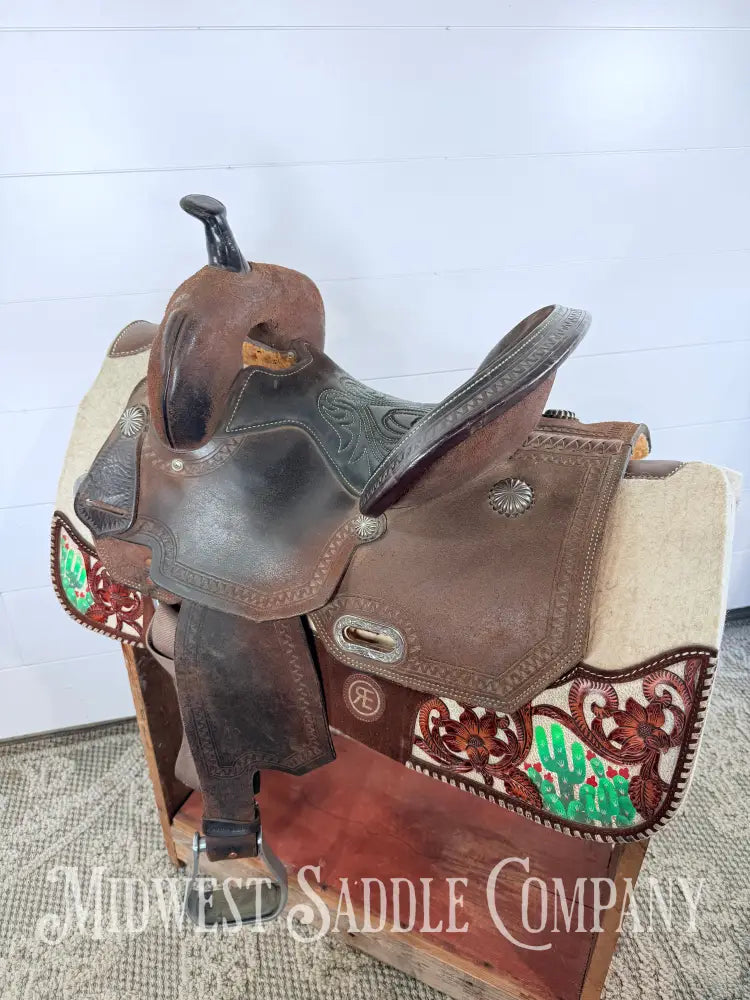 Circle Y High Horse Leona Barrel Saddle 6320 Wide Tree FQHB 7” Gullet