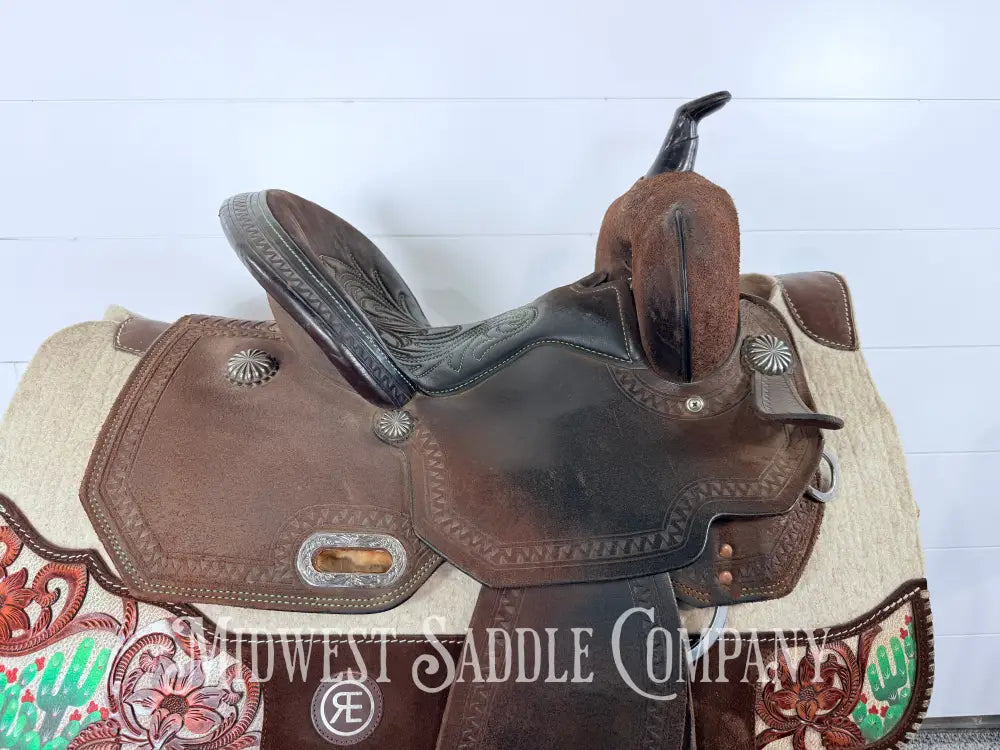 Circle Y High Horse Leona Barrel Saddle 6320 Wide Tree FQHB 7” Gullet