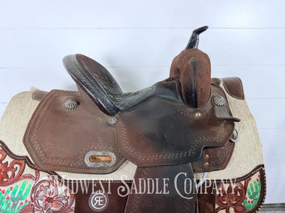 Circle Y High Horse Leona Barrel Saddle 6320 Wide Tree FQHB 7” Gullet