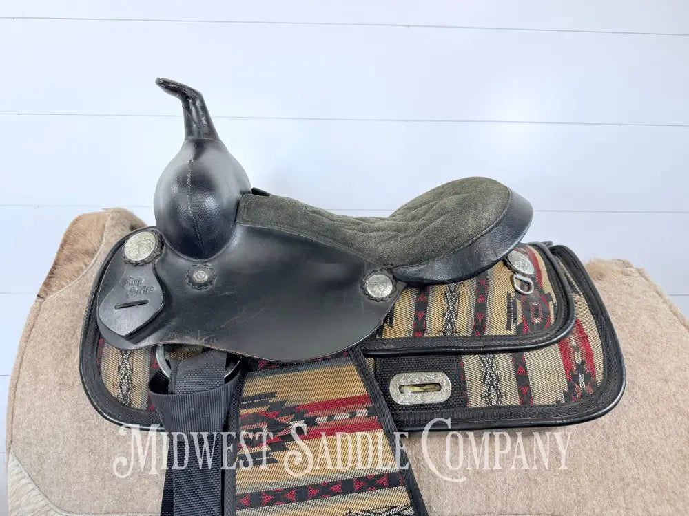 13” King Series Southwest Synthetic Youth Western Saddle SQHB 5.5” Gullet - Western Saddle