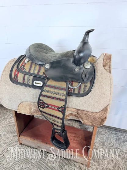 13” King Series Southwest Synthetic Youth Western Saddle SQHB 5.5” Gullet - Western Saddle