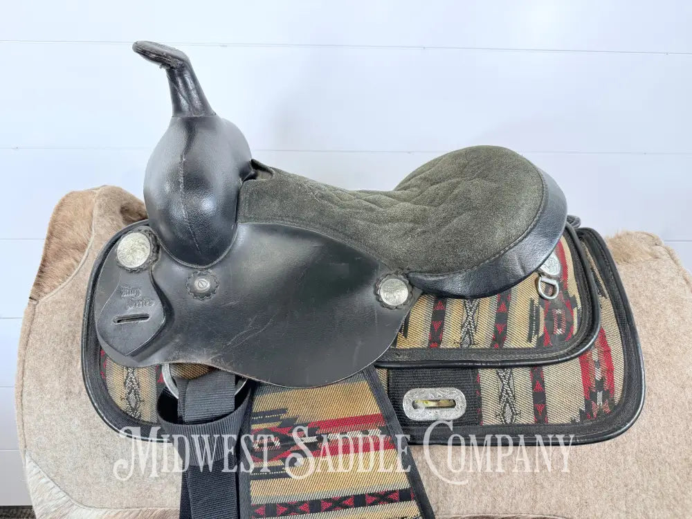 13” King Series Southwest Synthetic Youth Western Saddle SQHB 5.5” Gullet - Western Saddle