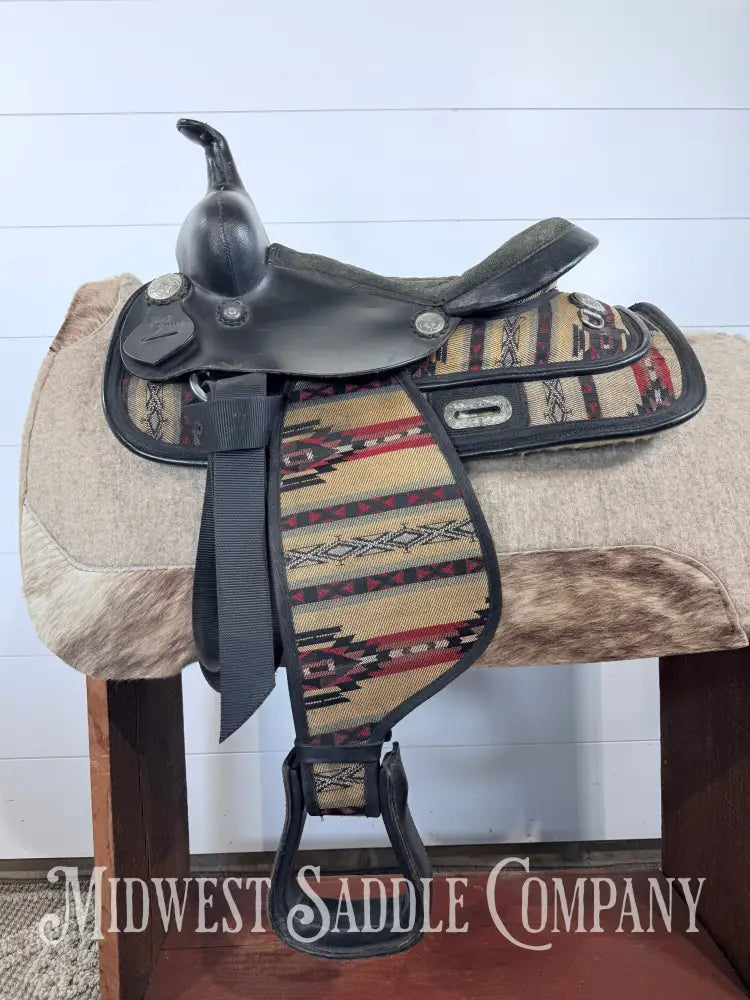 13” King Series Southwest Synthetic Youth Western Saddle SQHB 5.5” Gullet - Western Saddle