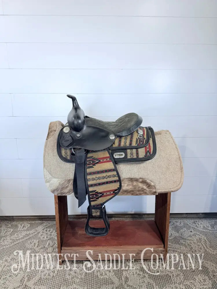 13” King Series Southwest Synthetic Youth Western Saddle SQHB 5.5” Gullet - Western Saddle
