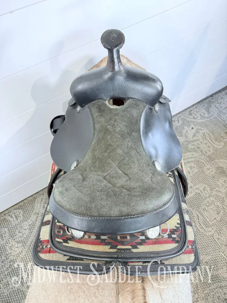 13” King Series Southwest Synthetic Youth Western Saddle SQHB 5.5” Gullet - Western Saddle