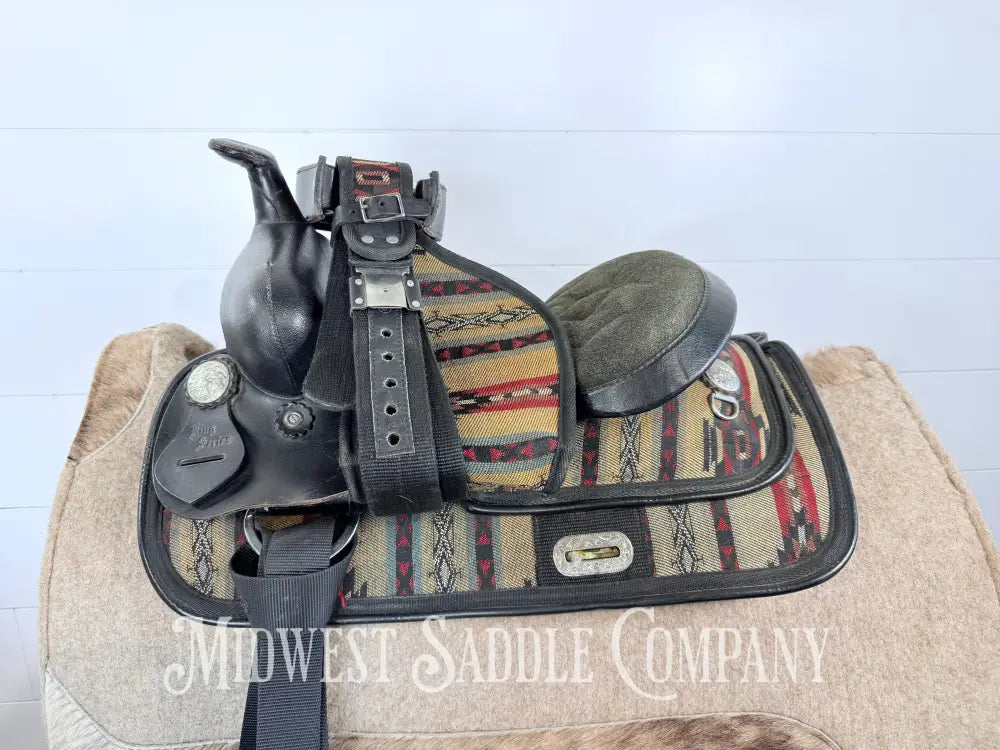 13” King Series Southwest Synthetic Youth Western Saddle SQHB 5.5” Gullet - Western Saddle