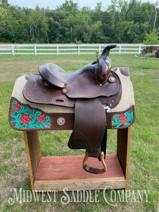 13’ Ozark Leather Co. Western Roping Saddle