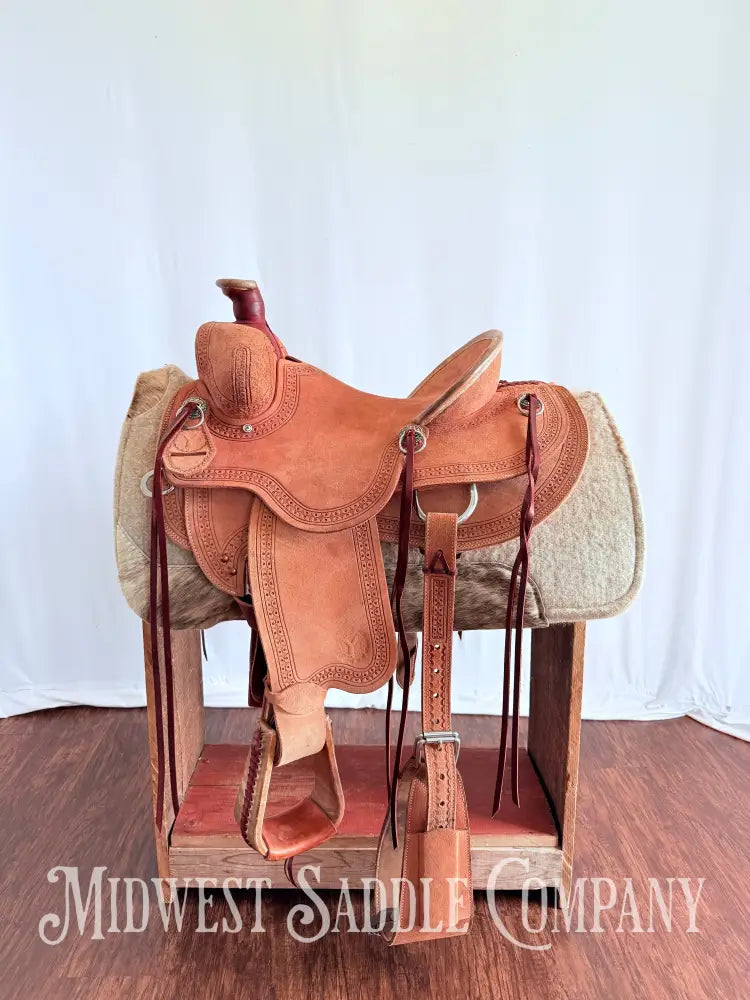 selle western cuir Roping Ranch 14 à 18 pouces livraison