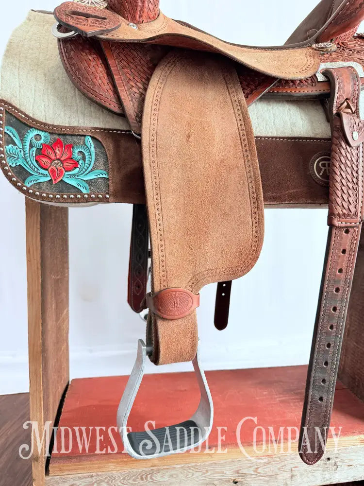 14.5” Double J Pozzi Pro Western Barrel Saddle Western Saddle