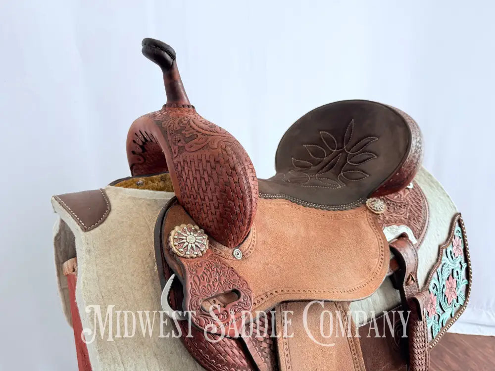 14.5” Double J Pozzi Pro Western Barrel Saddle Western Saddle