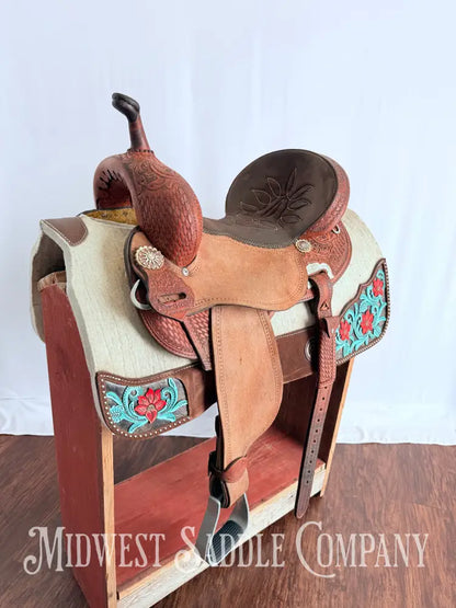 14.5” Double J Pozzi Pro Western Barrel Saddle Western Saddle