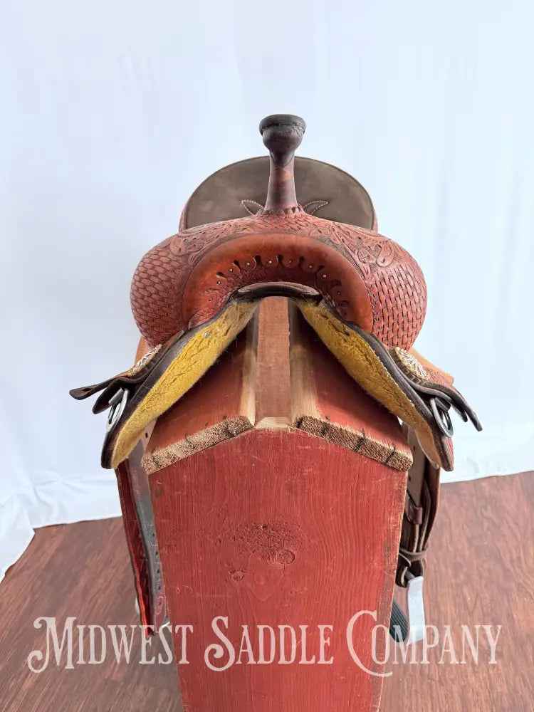 14.5” Double J Pozzi Pro Western Barrel Saddle Western Saddle