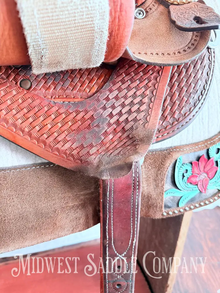 14.5” Double J Pozzi Pro Western Barrel Saddle Western Saddle