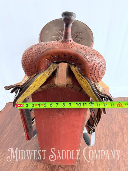 14.5” Double J Pozzi Pro Western Barrel Saddle Western Saddle