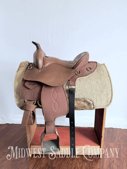 14.5” King Series Trekker Neutron Western Synthetic Endurance Saddle with Horn Brown Endurance Saddle