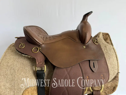 14.5” King Series Trekker Neutron Western Synthetic Endurance Saddle with Horn Brown Endurance Saddle