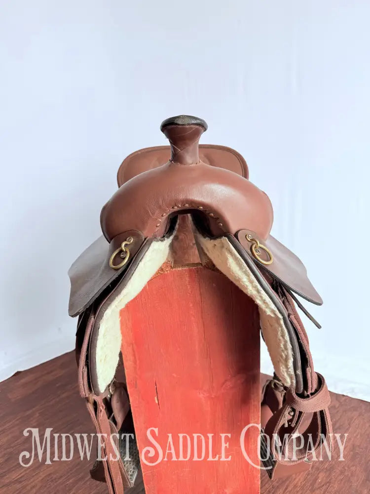 14.5” King Series Trekker Neutron Western Synthetic Endurance Saddle with Horn Brown Endurance Saddle