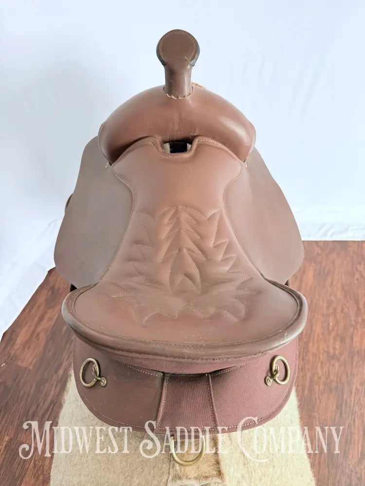 14.5” King Series Trekker Neutron Western Synthetic Endurance Saddle with Horn Brown Endurance Saddle