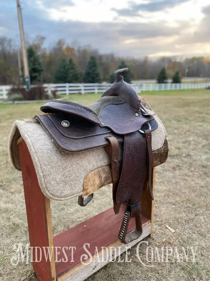 14.5” Oak Leaf Western Saddle
