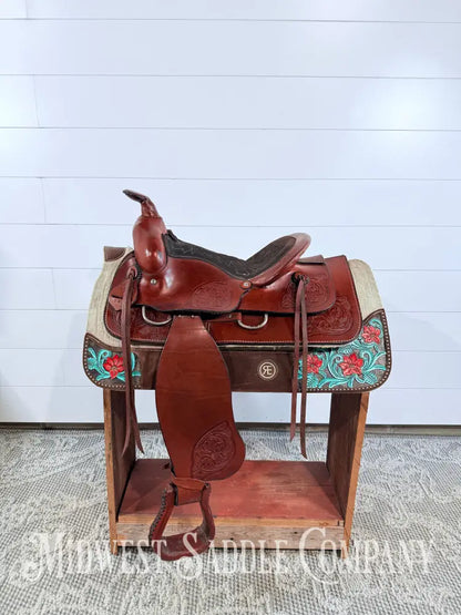 14.5” Valley Head VH Saddlery Circle M Western Trail Saddle 5” Gullet - Western Saddle