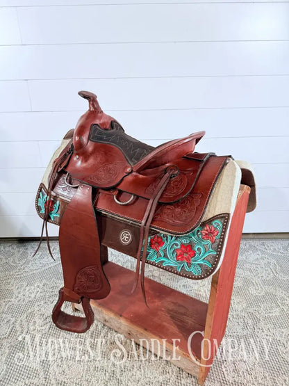 14.5” Valley Head VH Saddlery Circle M Western Trail Saddle 5” Gullet - Western Saddle
