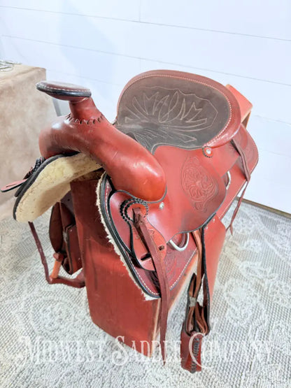 14.5” Valley Head VH Saddlery Circle M Western Trail Saddle 5” Gullet - Western Saddle