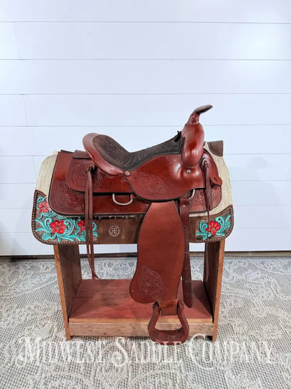 14.5” Valley Head VH Saddlery Circle M Western Trail Saddle 5” Gullet - Western Saddle