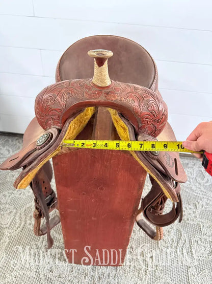 14” Alamo Saddlery Western Trophy Barrel Saddle 6” Gullet