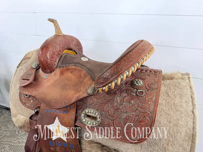 14” Alamo Saddlery Western Trophy Barrel Saddle 6” Gullet - Western Saddle
