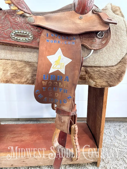 14” Alamo Saddlery Western Trophy Barrel Saddle 6” Gullet