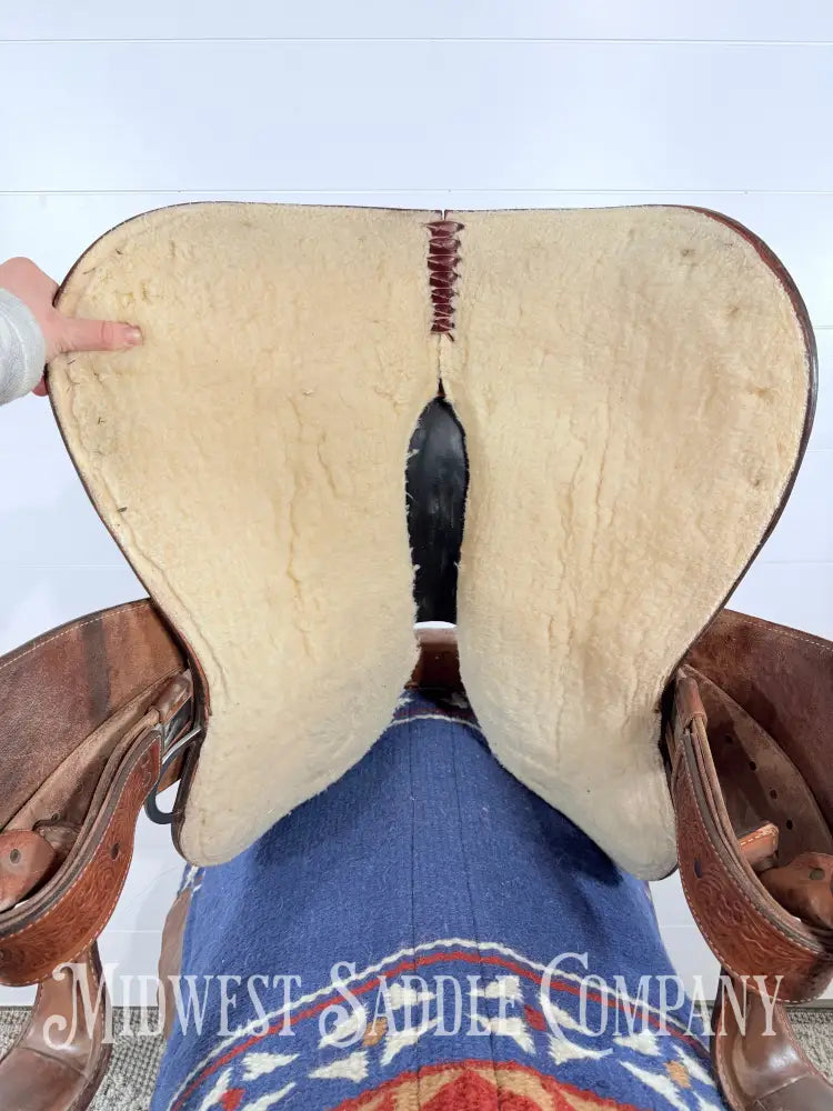 14” Circle Y Western Pleasure Youth Show Saddle Regular Tree - 7” Gullet