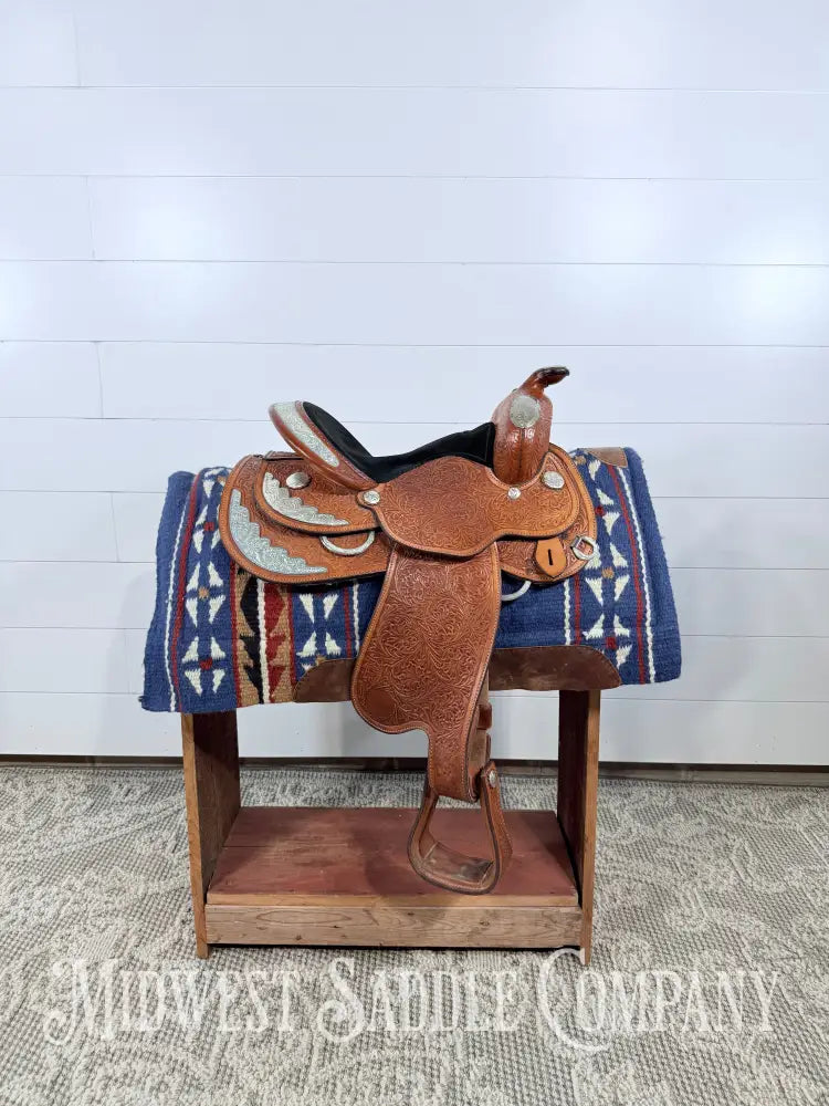 14” Circle Y Western Pleasure Youth Show Saddle Regular Tree - 7” Gullet