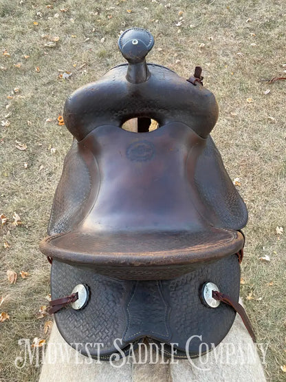 14” Pat Connolly Maker Western Highback Association Saddle - Made In Billings Montana