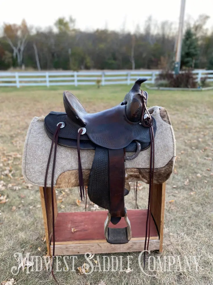 14” Pat Connolly Maker Western Highback Association Saddle - Made In Billings Montana