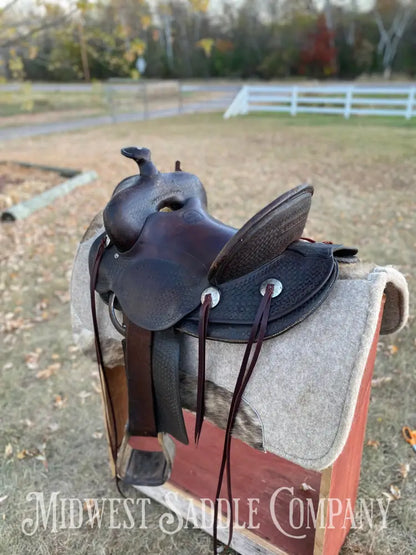 14” Pat Connolly Maker Western Highback Association Saddle - Made In Billings Montana