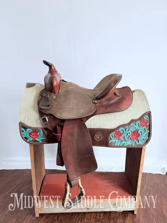 Simco Western Barrel Racing Saddle Suede Jockeys