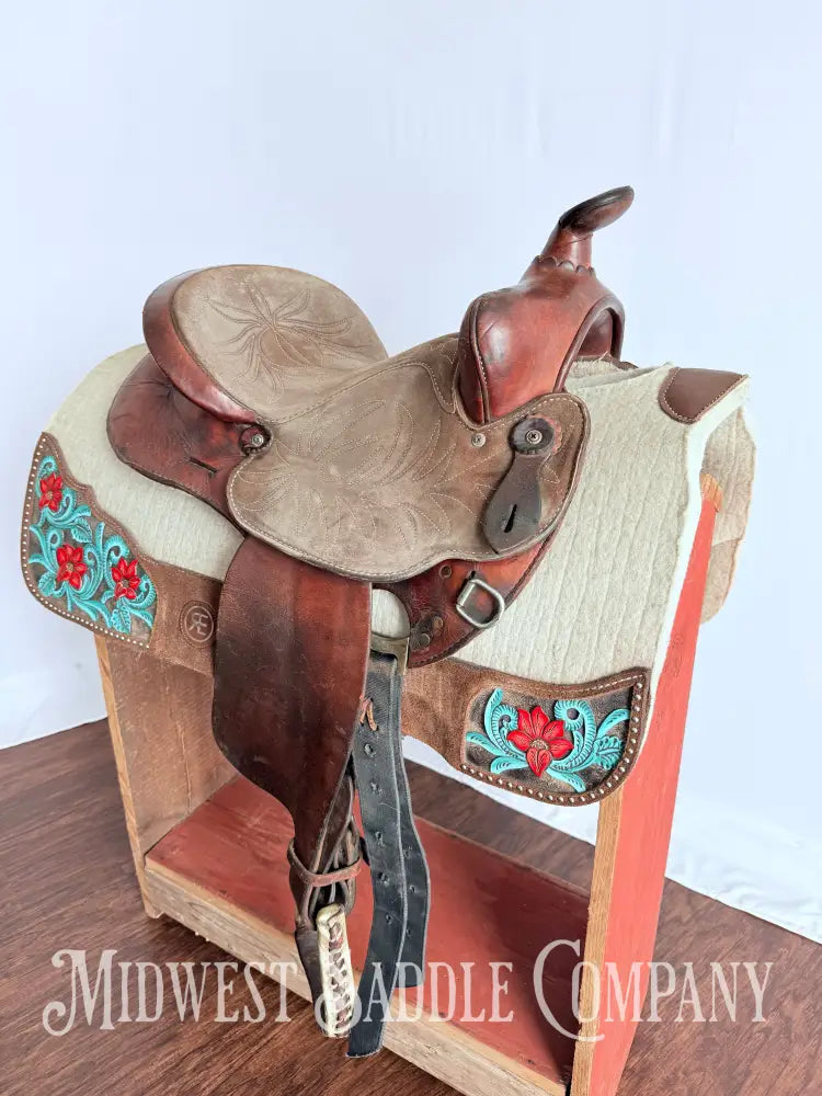 Simco Western Barrel Racing Saddle Suede Jockeys